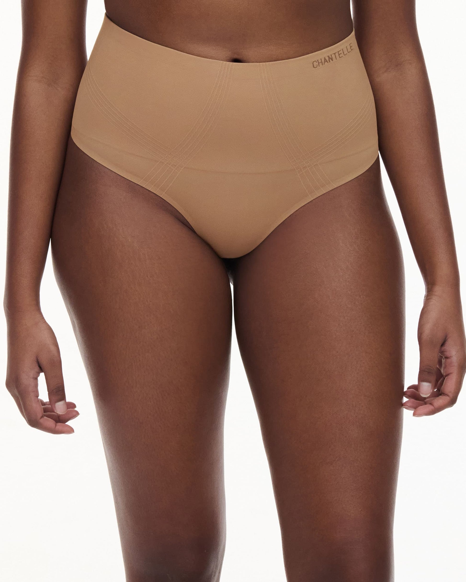 Thong shapewear hold-in high waist string høyt liv, undertøy norge dame, chantelle, nude beige brun terracotta
