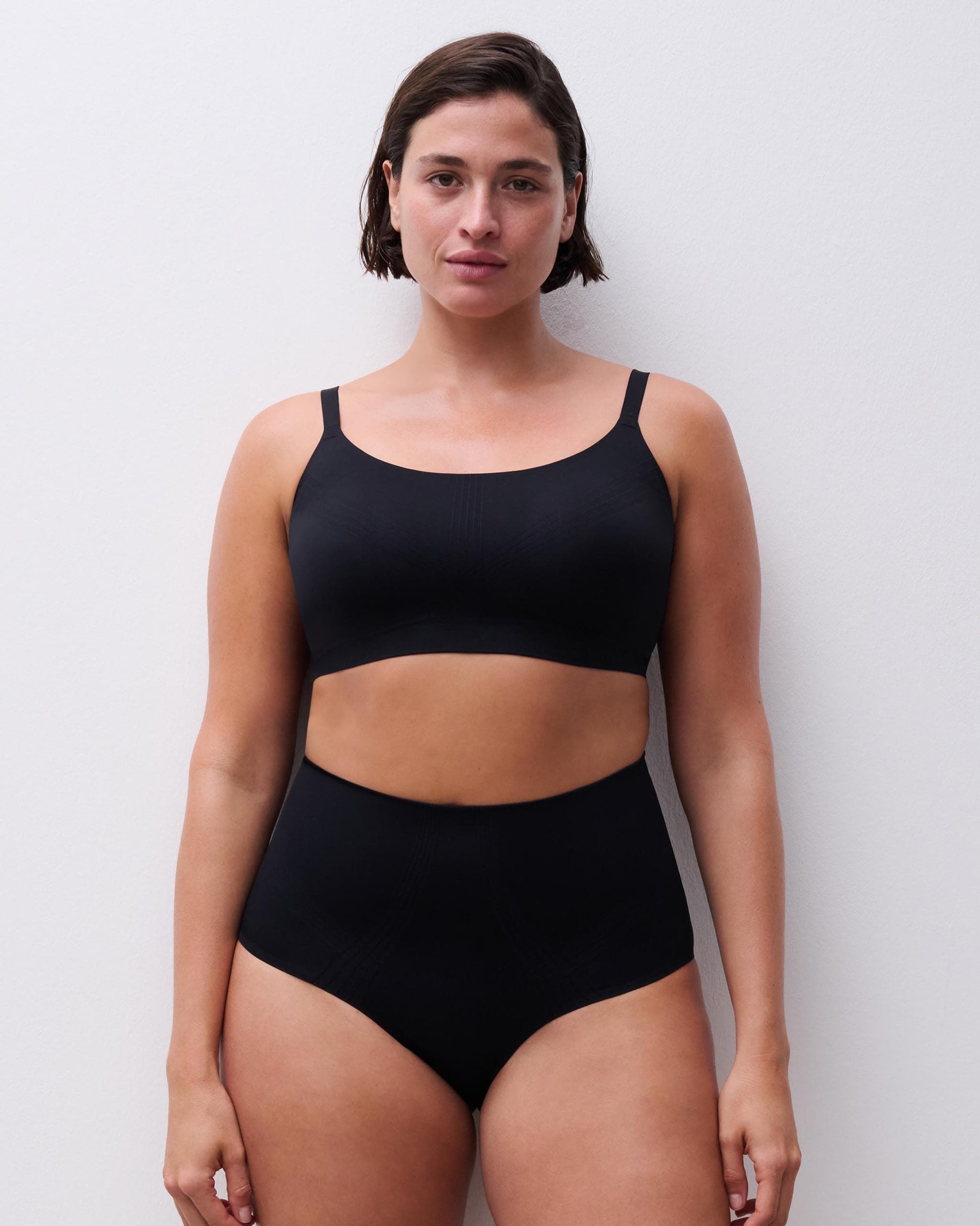 Truse høyt liv shapewear hold-in high waist brief, undertøy norge dame, chantelle, svart black