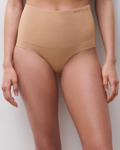 Truse høyt liv shapewear hold-in high waist brief, undertøy norge dame, chantelle, beige brun terracotta