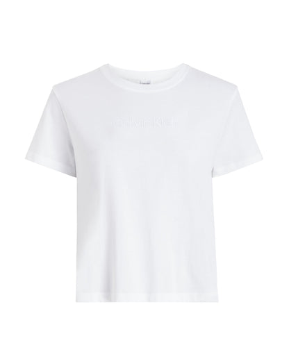 Calvin Klein T-skjorte hvit bomull icon cotton stretch classic, Undertøy Norge Dame Frilin