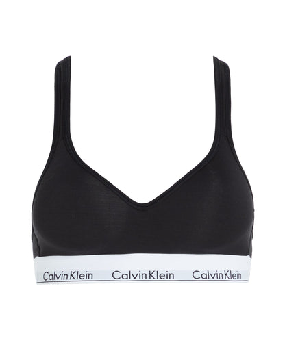 Calvin Klein bralette lift push, undertøy bomull svart