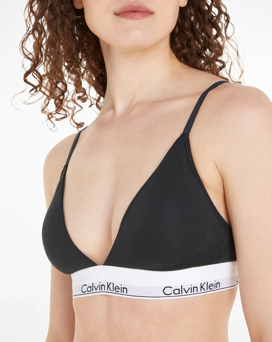 Calvin Klein bralette triangel, undertøy, bomull svart