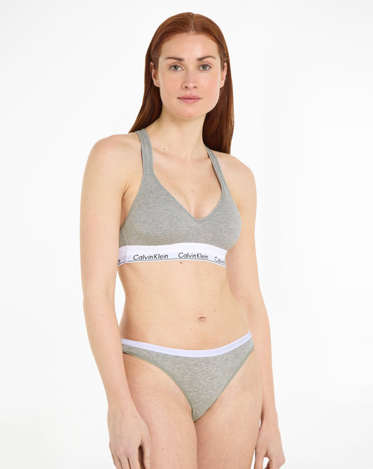 Calvin Klein bralette lift push, undertøy bomull grå