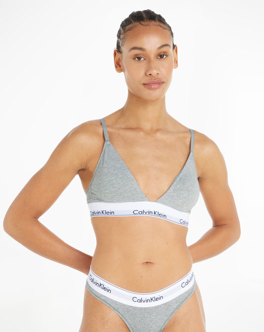 Calvin Klein bralette triangel, undertøy, bomull grå