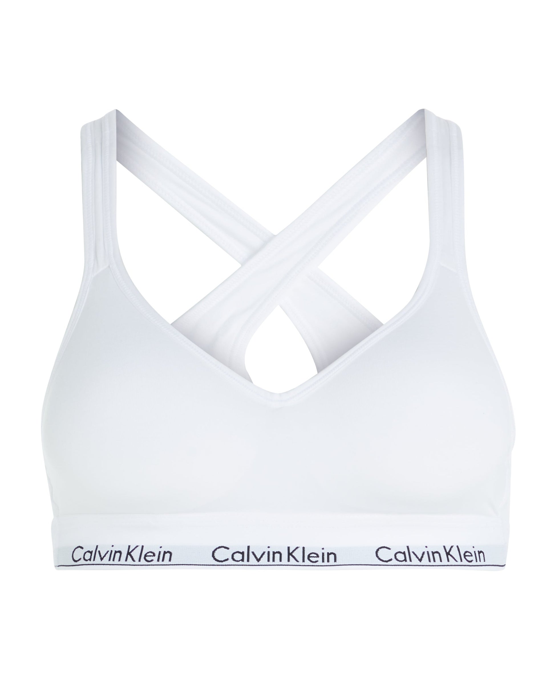 Calvin Klein bralette lift push, undertøy bomull hvit