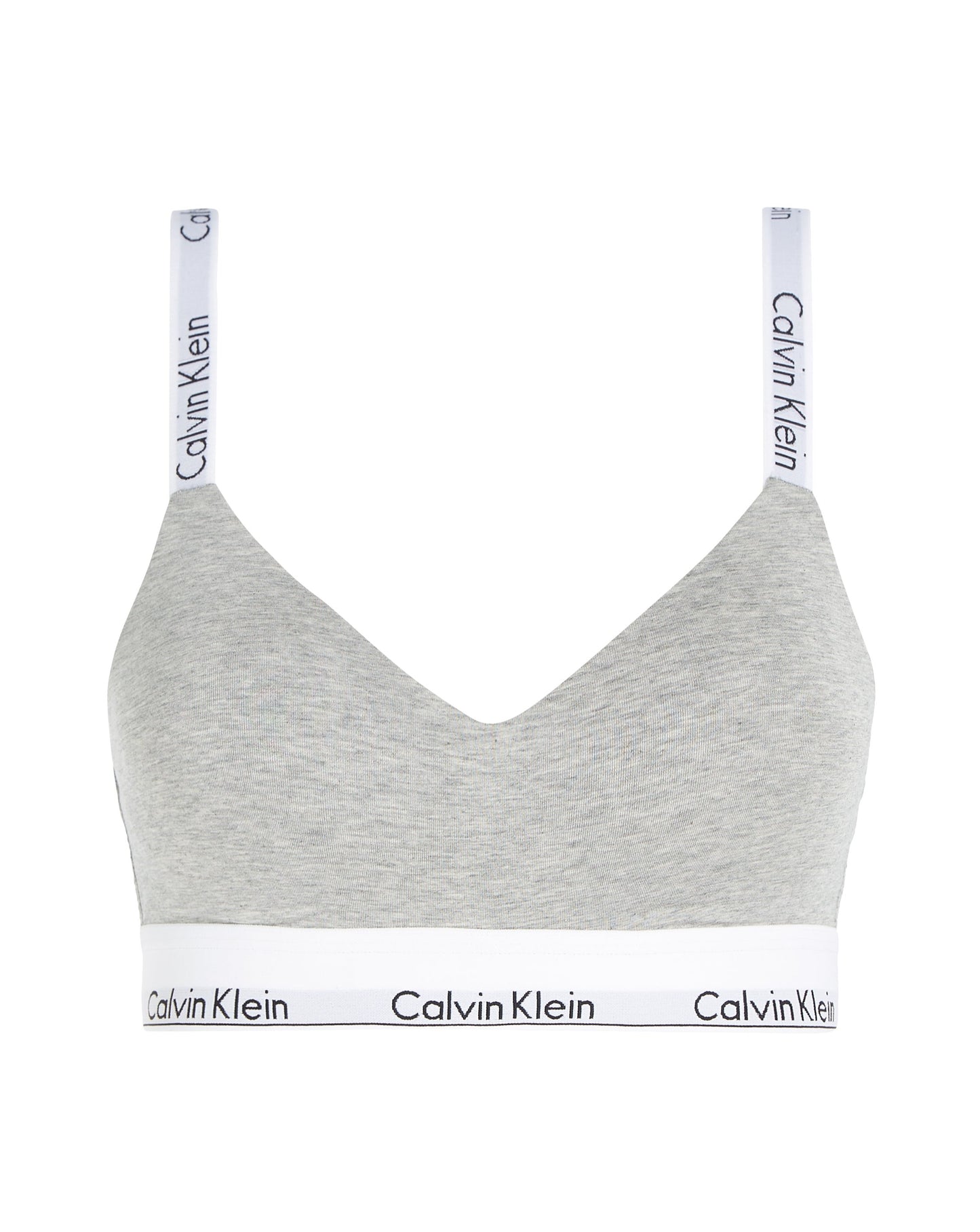 Calvin Klein bralette logo, undertøy bomull grå