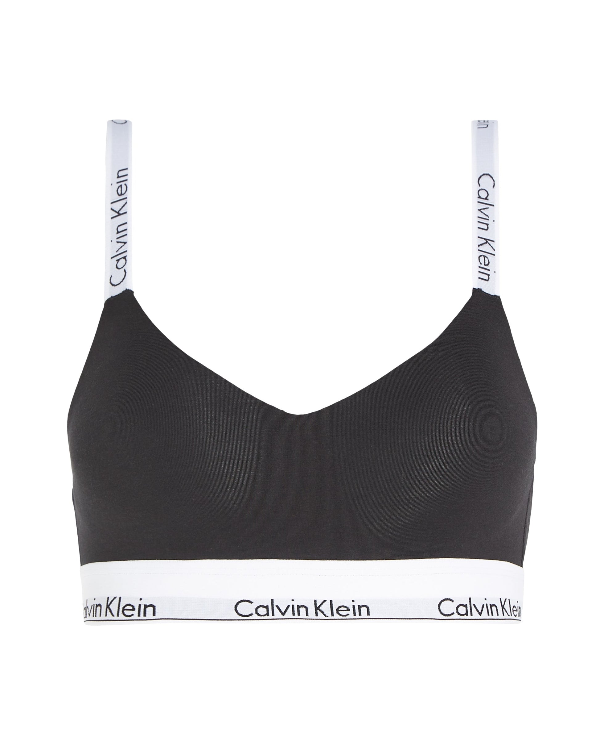 Calvin Klein bralette logo, undertøy bomull svart