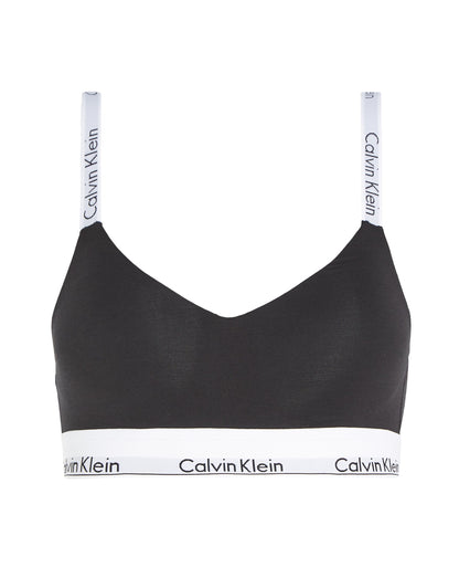 Calvin Klein bralette logo, undertøy bomull svart