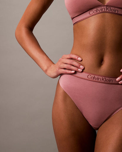 Thong Calvin Klein cotton modal string Red Grape W/ Apple Butter Logo, undertøy dame norge frilin, bomull 