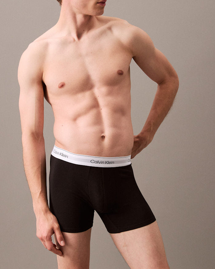 Boxer herre 3 pakk calvin klein, svart grå hvit underbukse, Frilin mann undertøy underwear