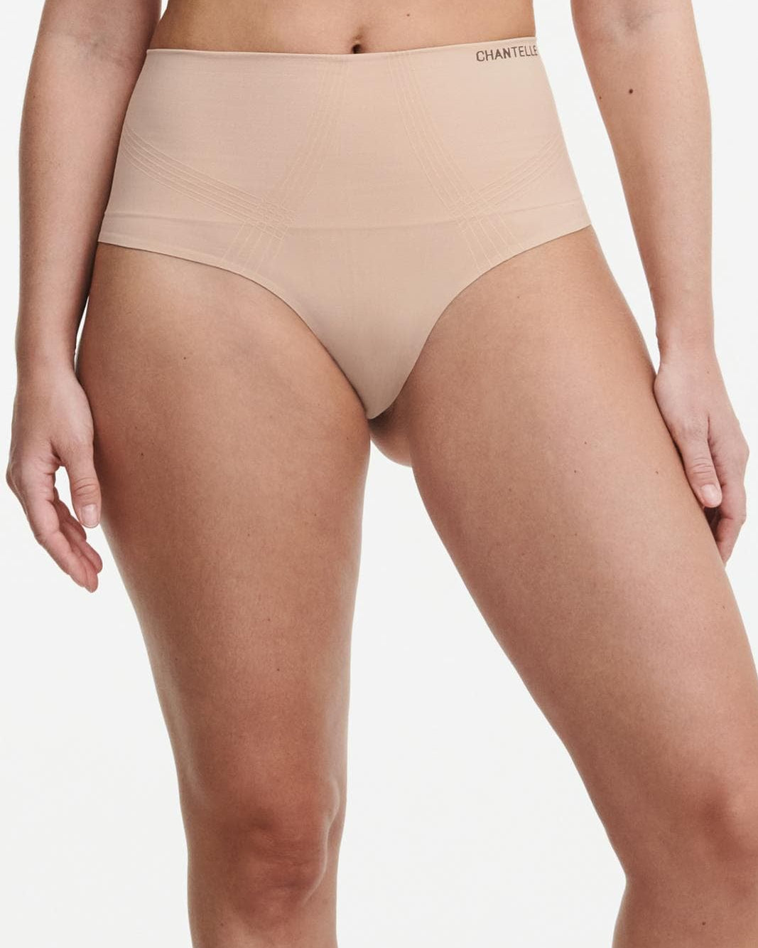 Thong shapewear hold-in high waist string høyt liv, undertøy norge dame, chantelle, nude beige
