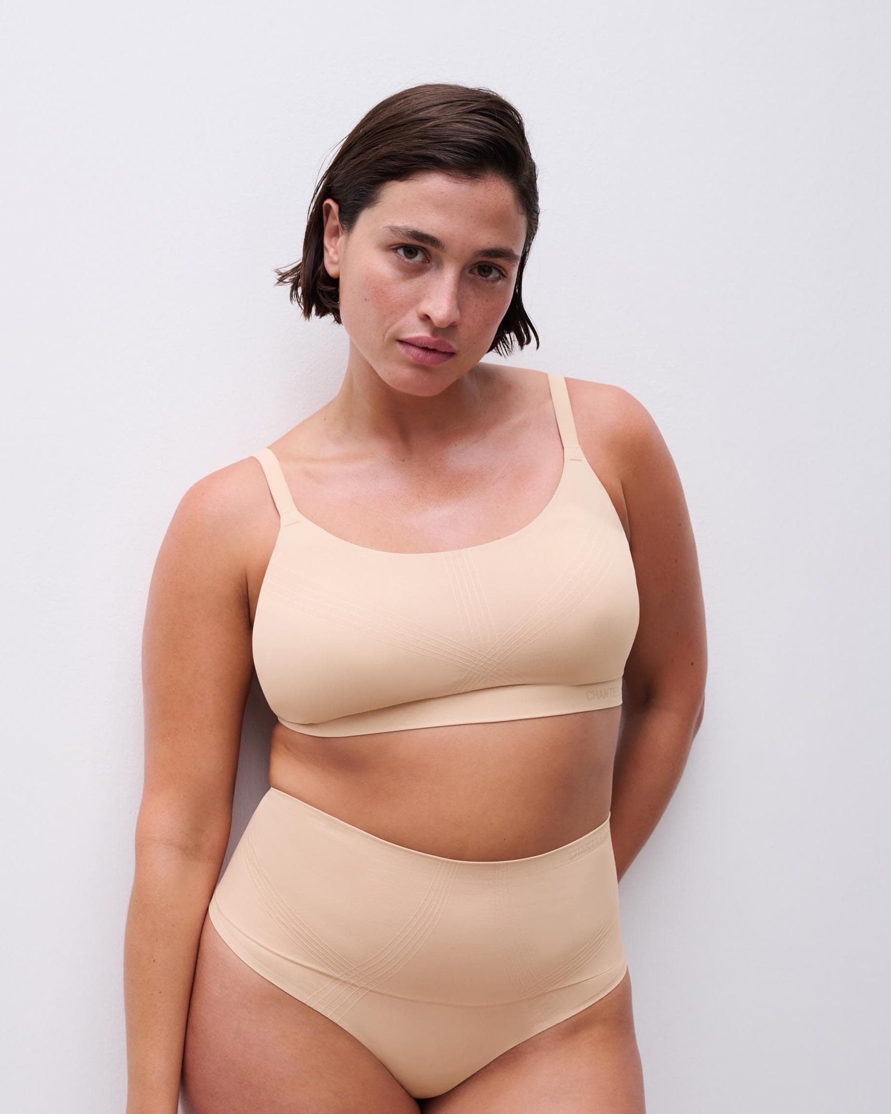 Bralette BH support uten spiler wirefree smooth comfort, undertøy norge dame, chantelle, beige nude