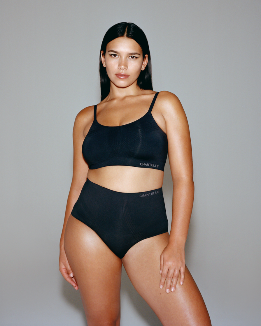 Thong høyt liv shapewear hold-in high waist string, undertøy norge dame, chantelle, svart black