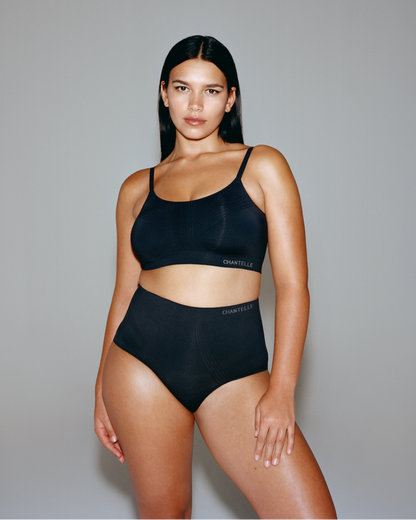 Thong høyt liv shapewear hold-in high waist string, undertøy norge dame, chantelle, svart black