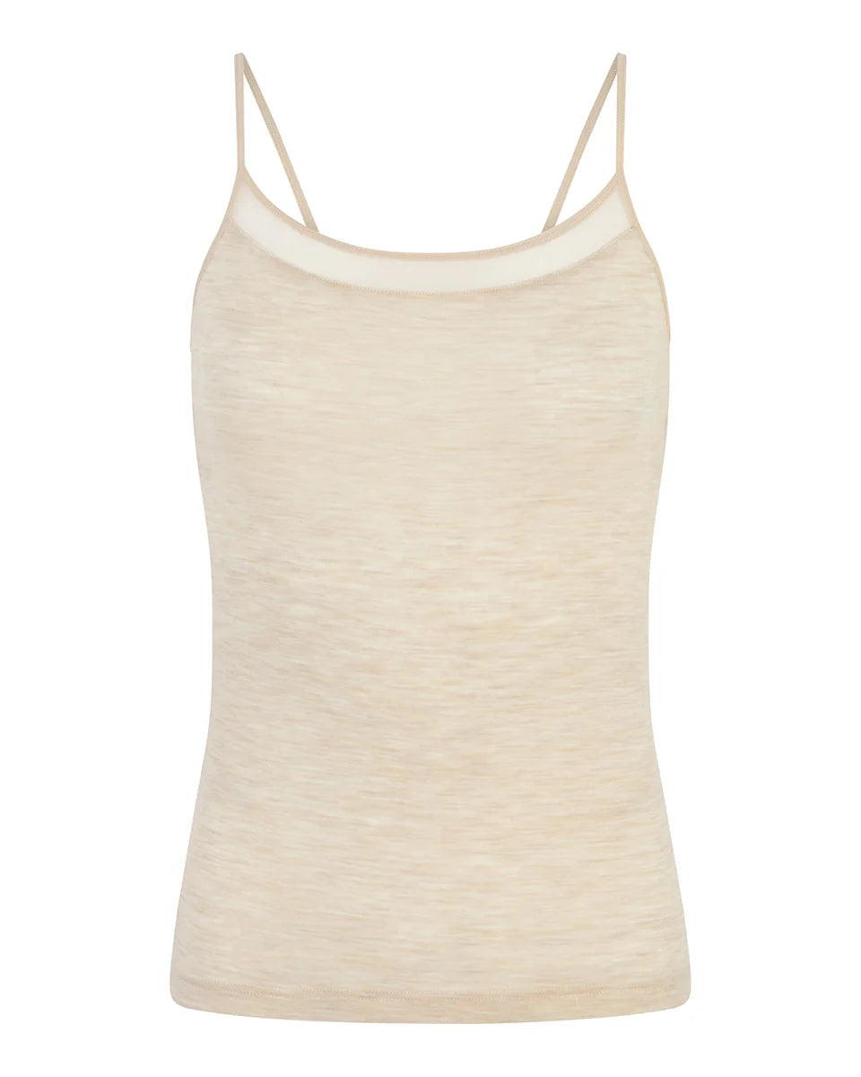 Singlet ull merino wool Juliana Femilet Chantelle beige heather nude, Frilin undertøy dame norge