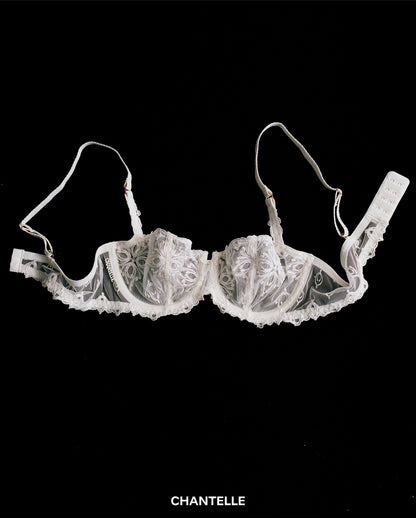 BH Balconette Chantelle Champs Elysées ivory hvit Halv cup, Undertøy Frilin Norge