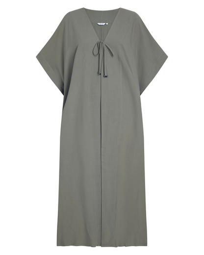 Kaftan kimono Calvin Klein swimwear dusty olive viskose, norge frilin badetøy
