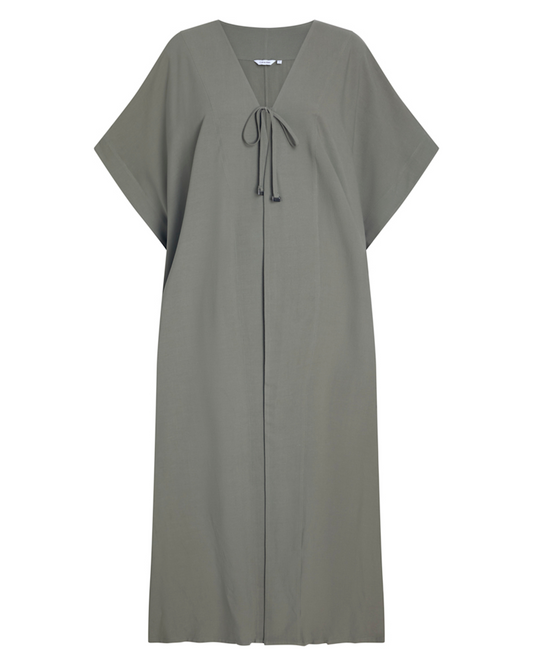 Kaftan kimono Calvin Klein swimwear dusty olive viskose, norge frilin badetøy