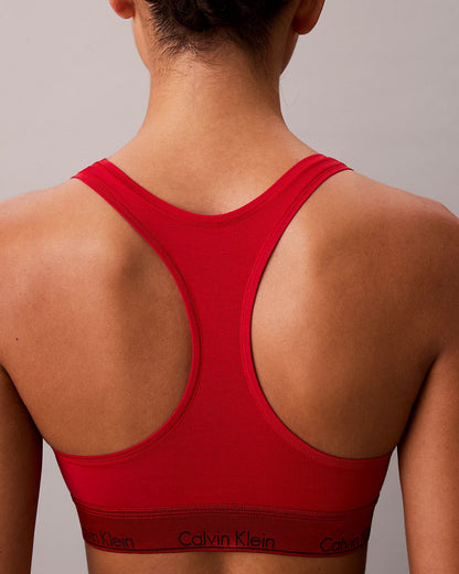 Calvin Klein icon cotton modal bralette rød adrenaline, undertøy dame norge frilin, bomull 