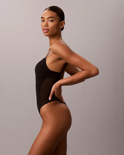 Body shapewear Calvin Klein perfectly fit hold in, svart sort black, norge frilin undertøy dame