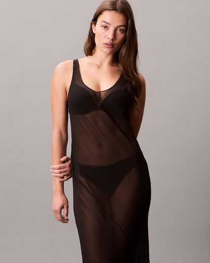 Silke underkjole nattkjole kjole calvin klein sheer silk, undertøy norge frilin