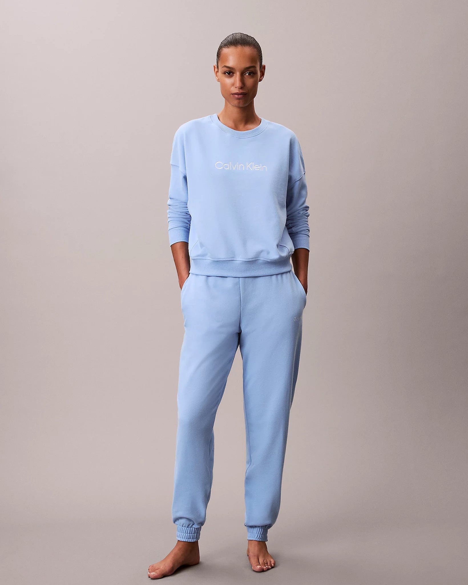 Joggebukse Jogger Calvin Klein loungewear, undertøy norge dame, bomull blå frozen