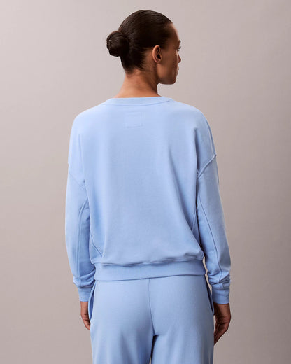 Sweater genser crewneck Calvin Klein loungewear, undertøy norge dame, bomull blå frozen