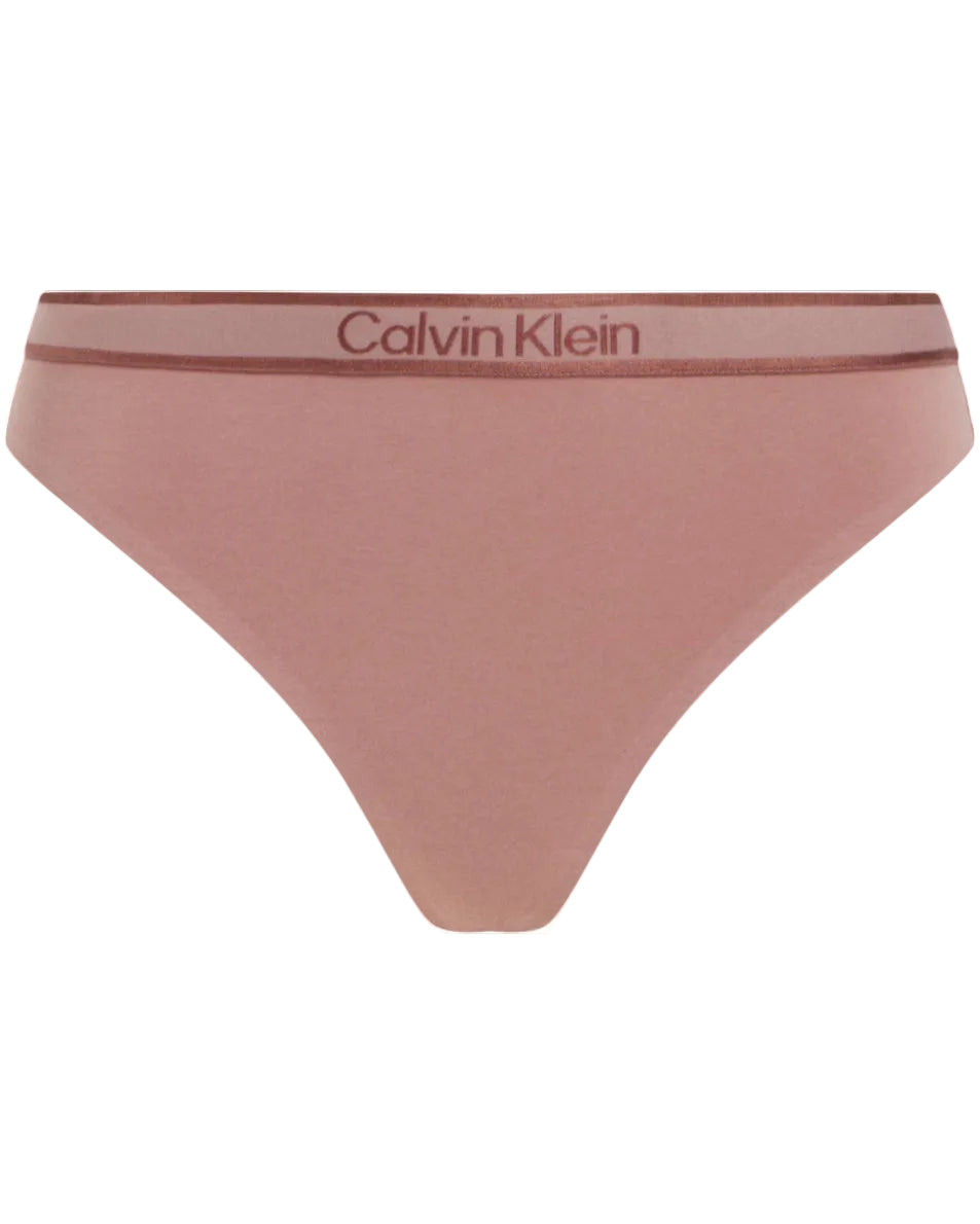 Thong Calvin Klein cotton modal string Red Grape W/ Apple Butter Logo, undertøy dame norge frilin, bomull 