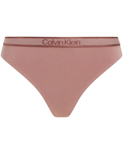 Thong Calvin Klein cotton modal string Red Grape W/ Apple Butter Logo, undertøy dame norge frilin, bomull 