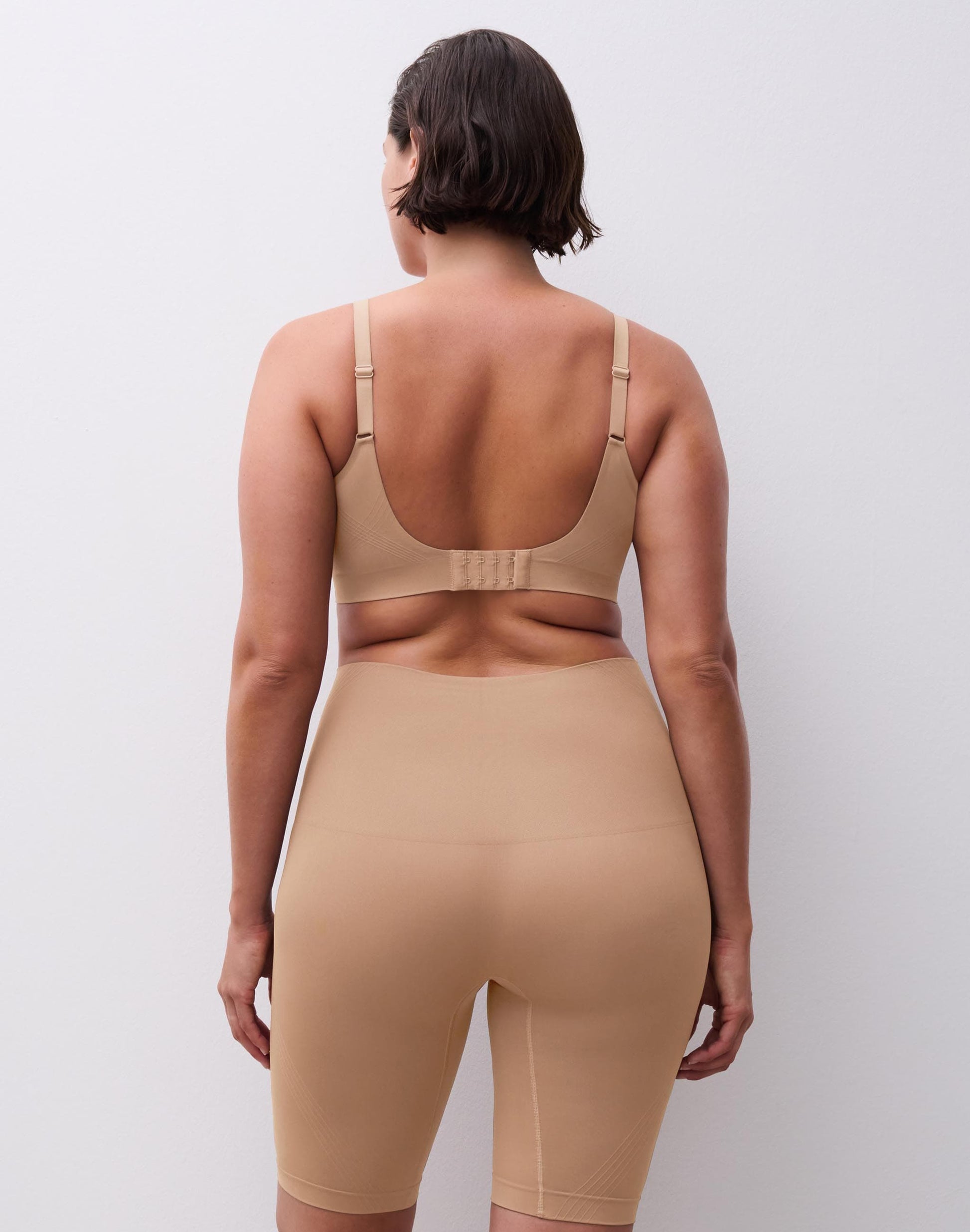 Shapewear hold-in shorts lang, undertøy norge dame, chantelle, beige tan brun terracotta