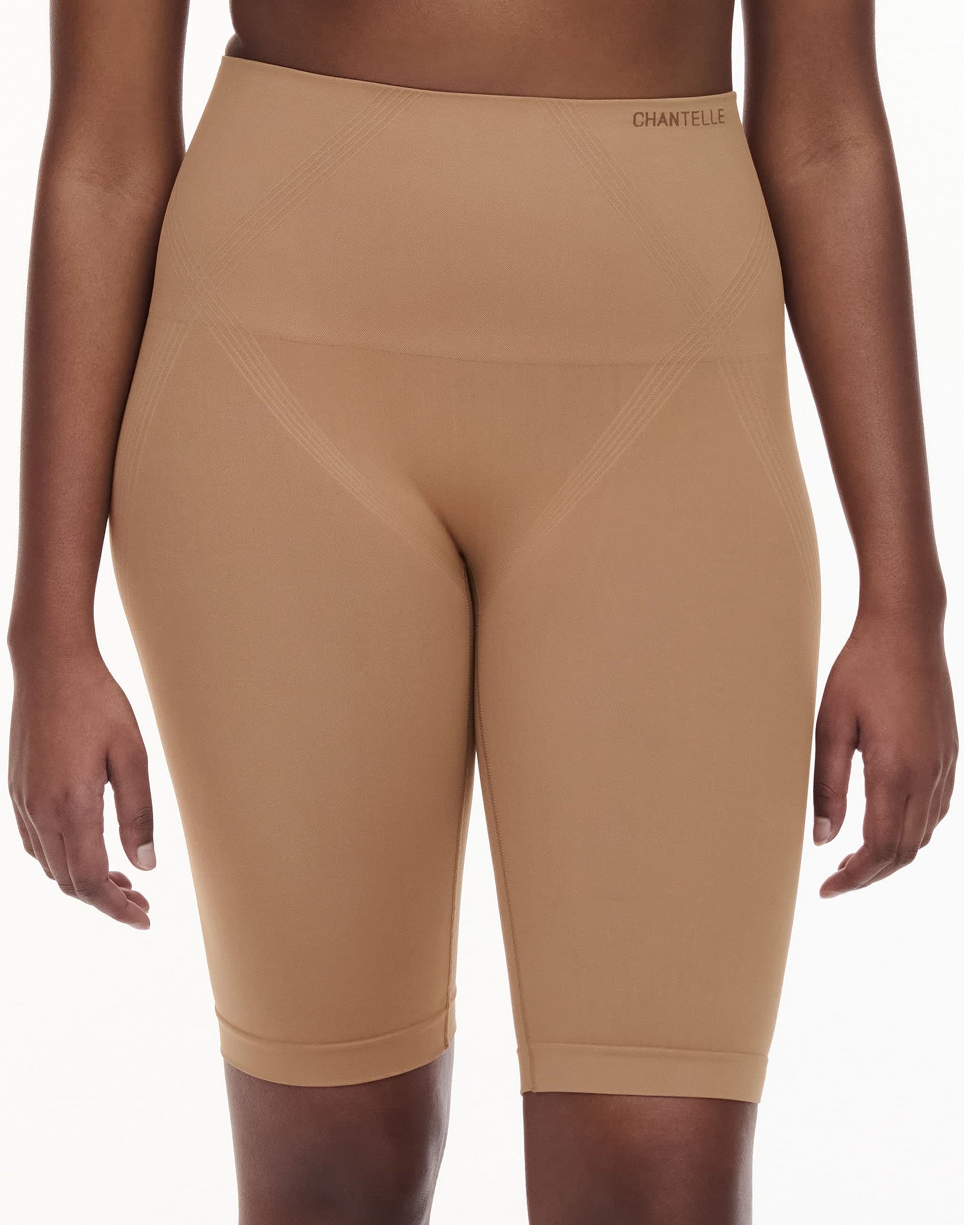 Shapewear hold-in shorts lang, undertøy norge dame, chantelle, beige tan brun terracotta