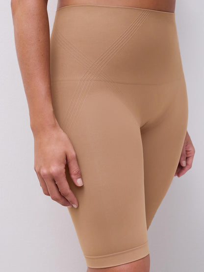 Shapewear hold-in shorts lang, undertøy norge dame, chantelle, beige tan brun terracotta