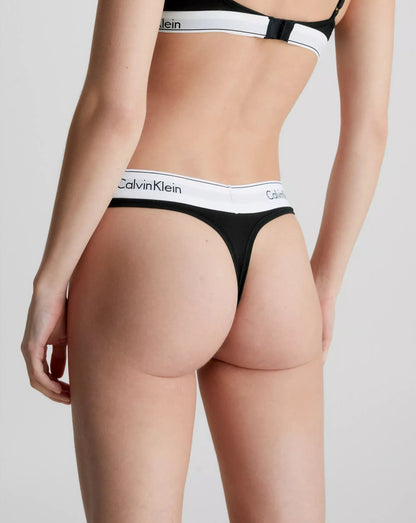 Calvin Klein thong string, undertøy, bomull svart