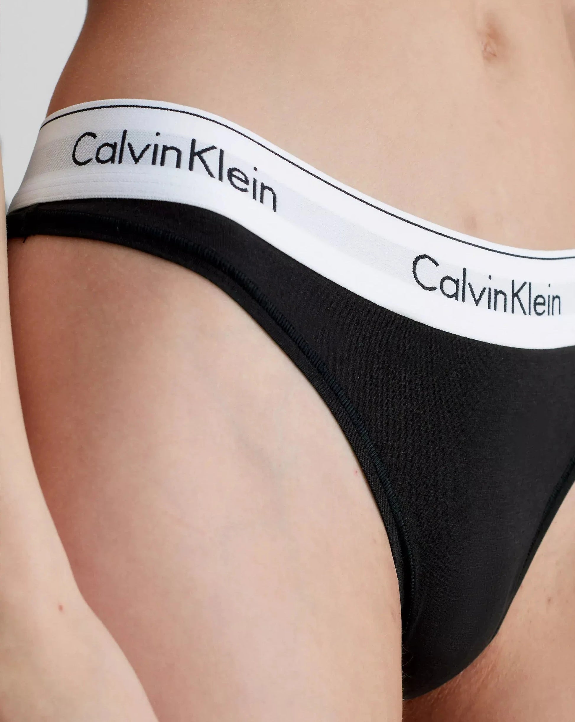 Calvin Klein thong string, undertøy, bomull svart