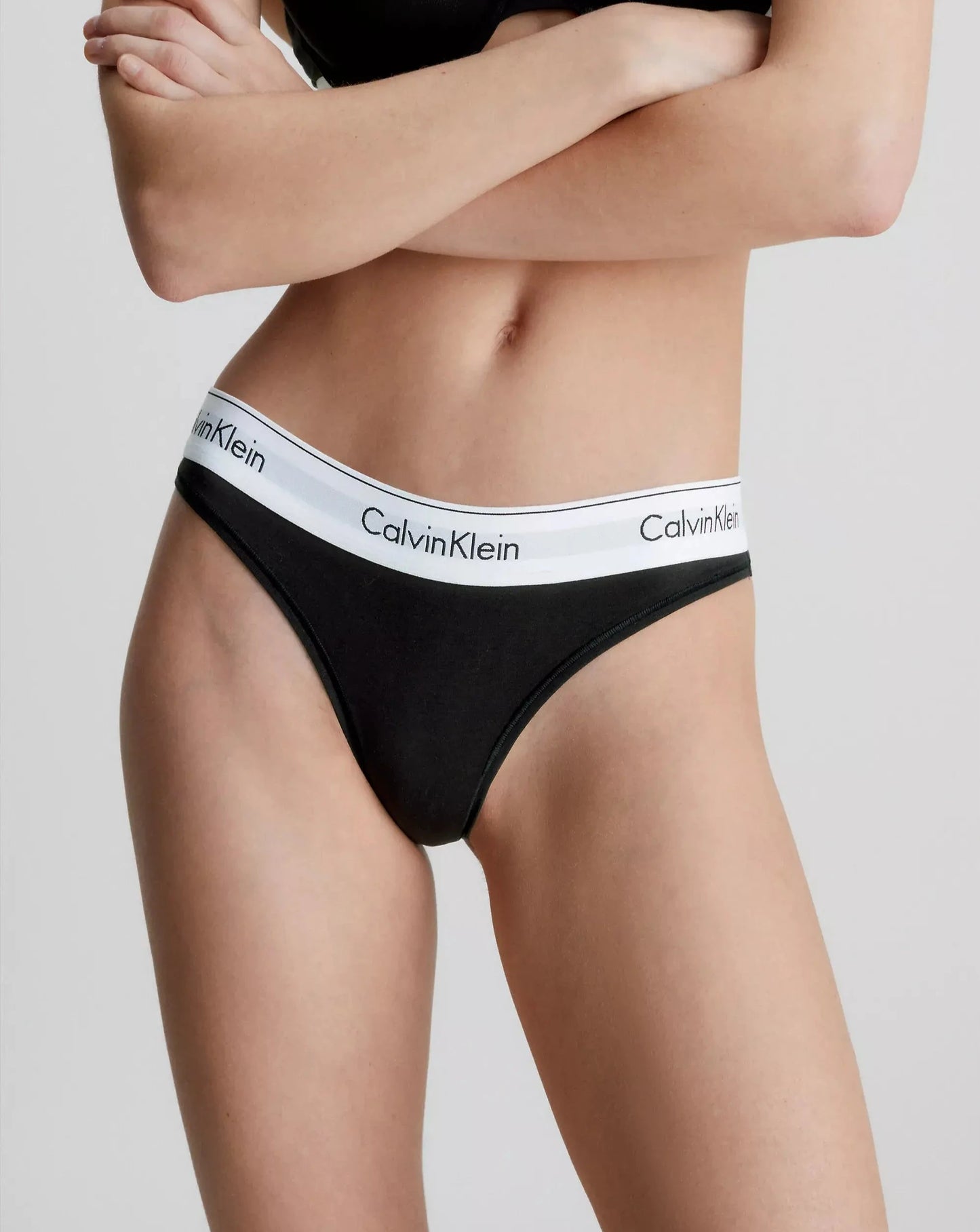 Calvin Klein thong string, undertøy, bomull svart