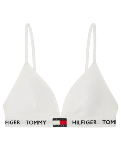 Triangel Tommy Hilfiger classic heritage logo cotton trekant bh bralette, undertøy frilin norge, bomull hvit
