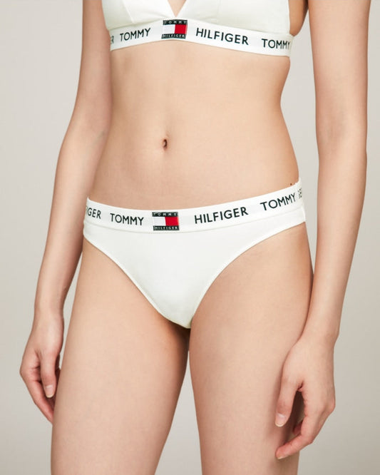 Thong Tommy Hilfiger heritage classic cotton string, undertøy frilin norge, bomull hvit