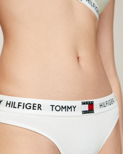 Thong Tommy Hilfiger heritage classic cotton string, undertøy frilin norge, bomull hvit