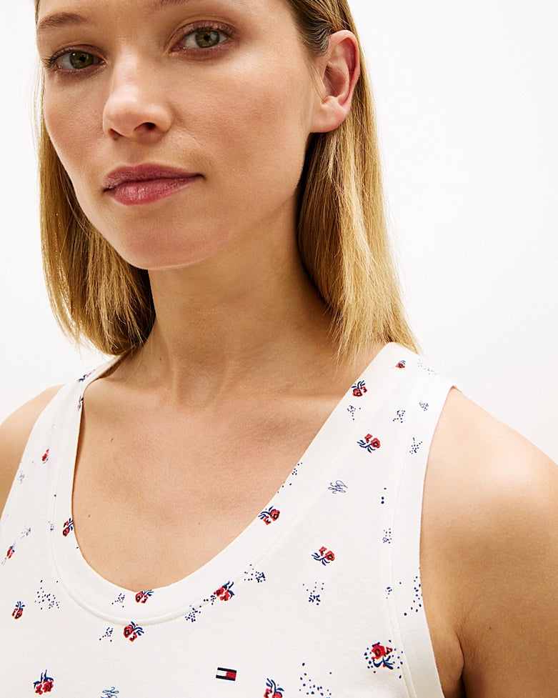 Tank topp loungewear pysjamas Tommy Hilfiger bomull cotton modal, singlet essential print, dame norge frilin