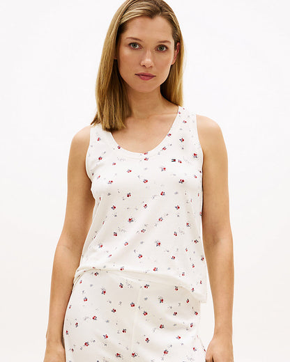 Tank topp loungewear pysjamas Tommy Hilfiger bomull cotton modal, singlet essential print, dame norge frilin