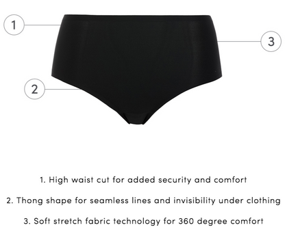 High waist thong, Softstretch