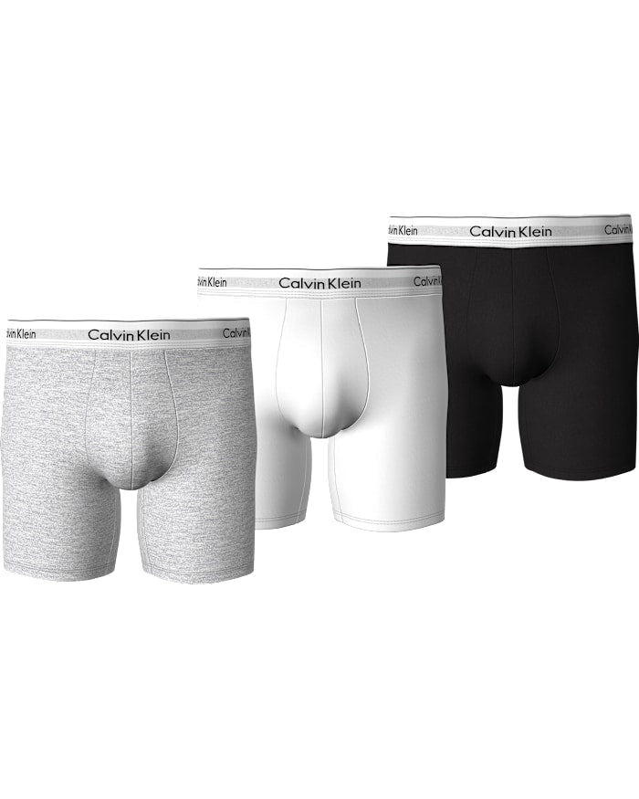 Boxer herre 3 pakk calvin klein, svart grå hvit underbukse, Frilin mann undertøy underwear