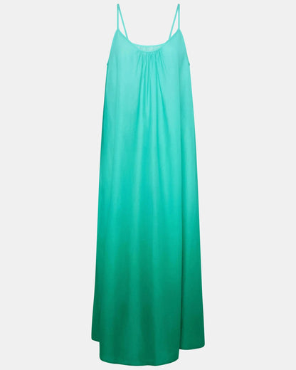 Strandkjole sommerkjole bomull grønn lagoon tie dye, chantelle pulp frilin norge dame
