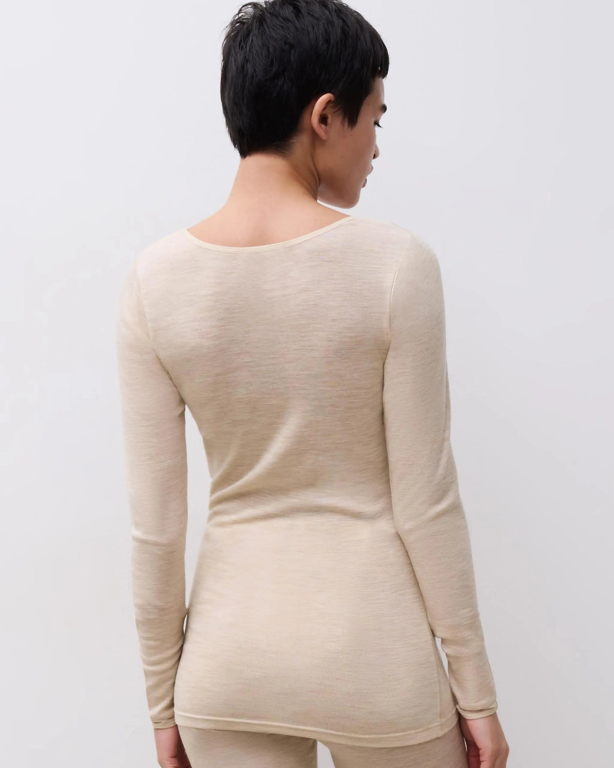 Genser i merinoull ull wool Juliana Femilet Chantelle heather nude beige, Frilin undertøy norge dame