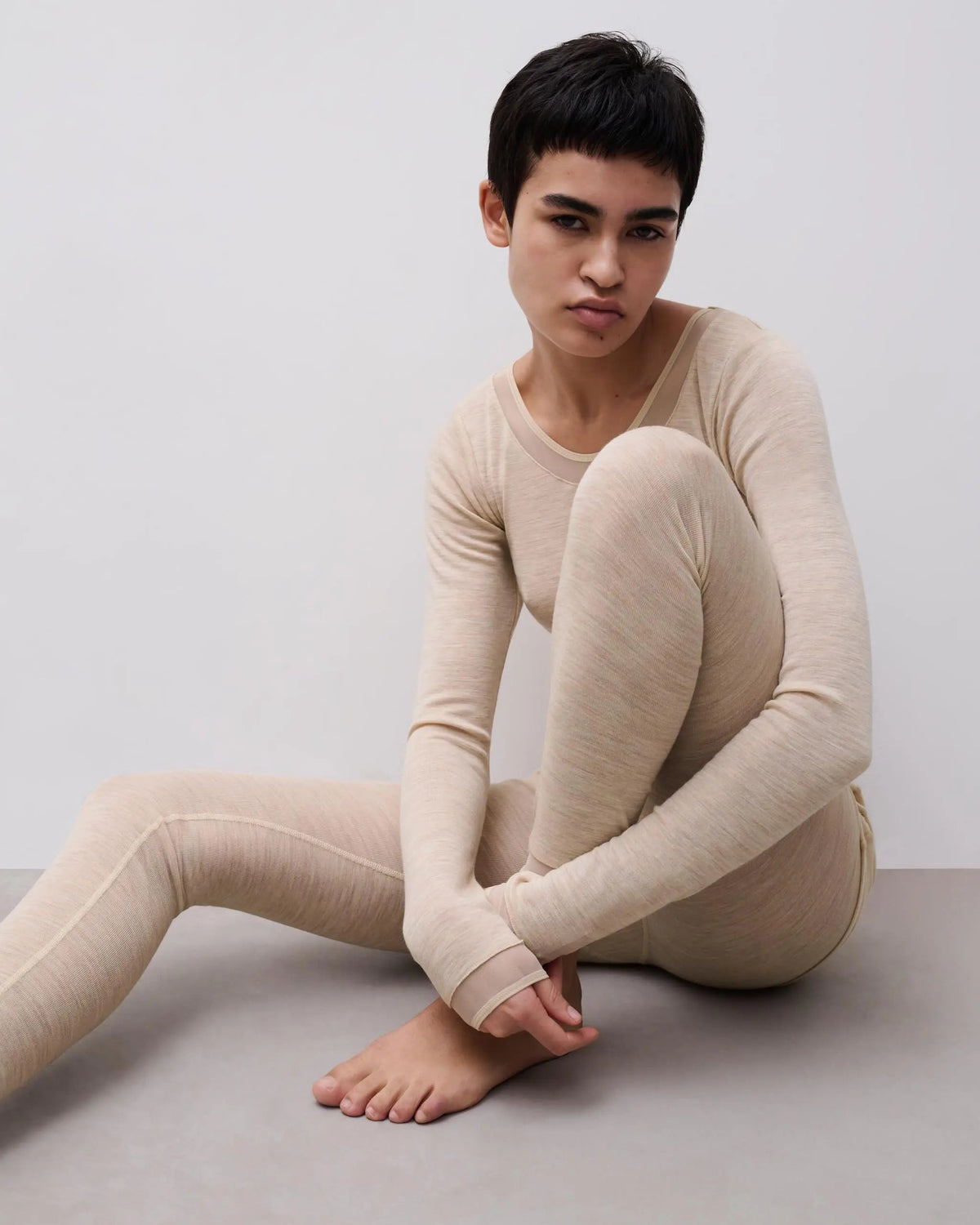 Genser i merinoull ull wool Juliana Femilet Chantelle heather nude beige, Frilin undertøy norge dame