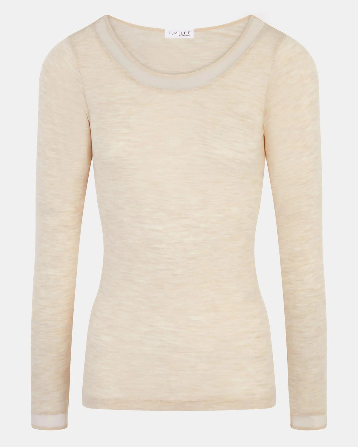 Genser i merinoull ull wool Juliana Femilet Chantelle heather nude beige, Frilin undertøy norge dame