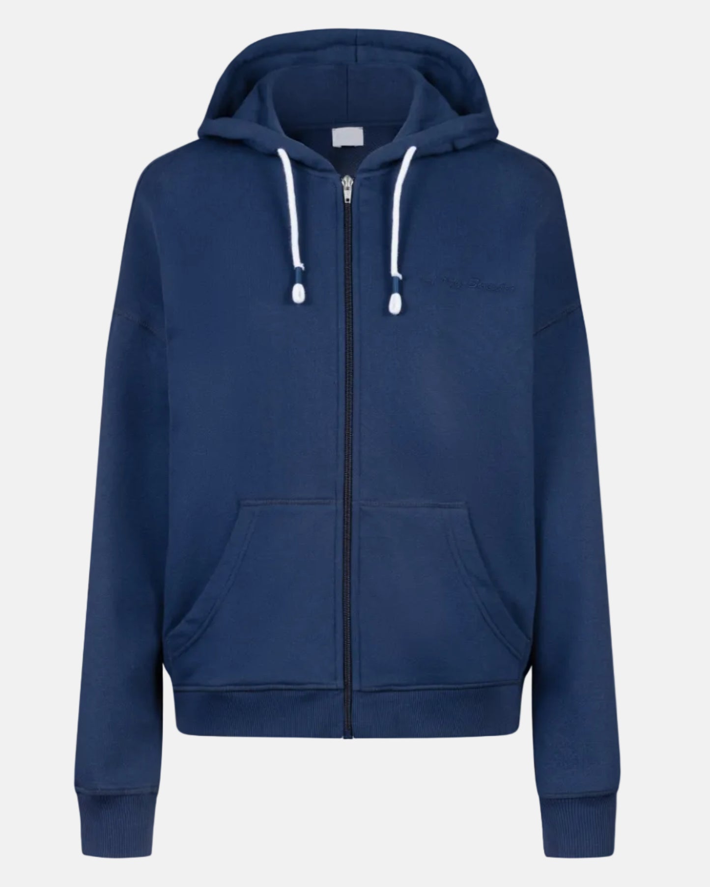 loungewear jakke hoodie zip Mey mellow cotton, blå navy bomull, Nattøy undertøy dame norge frilin