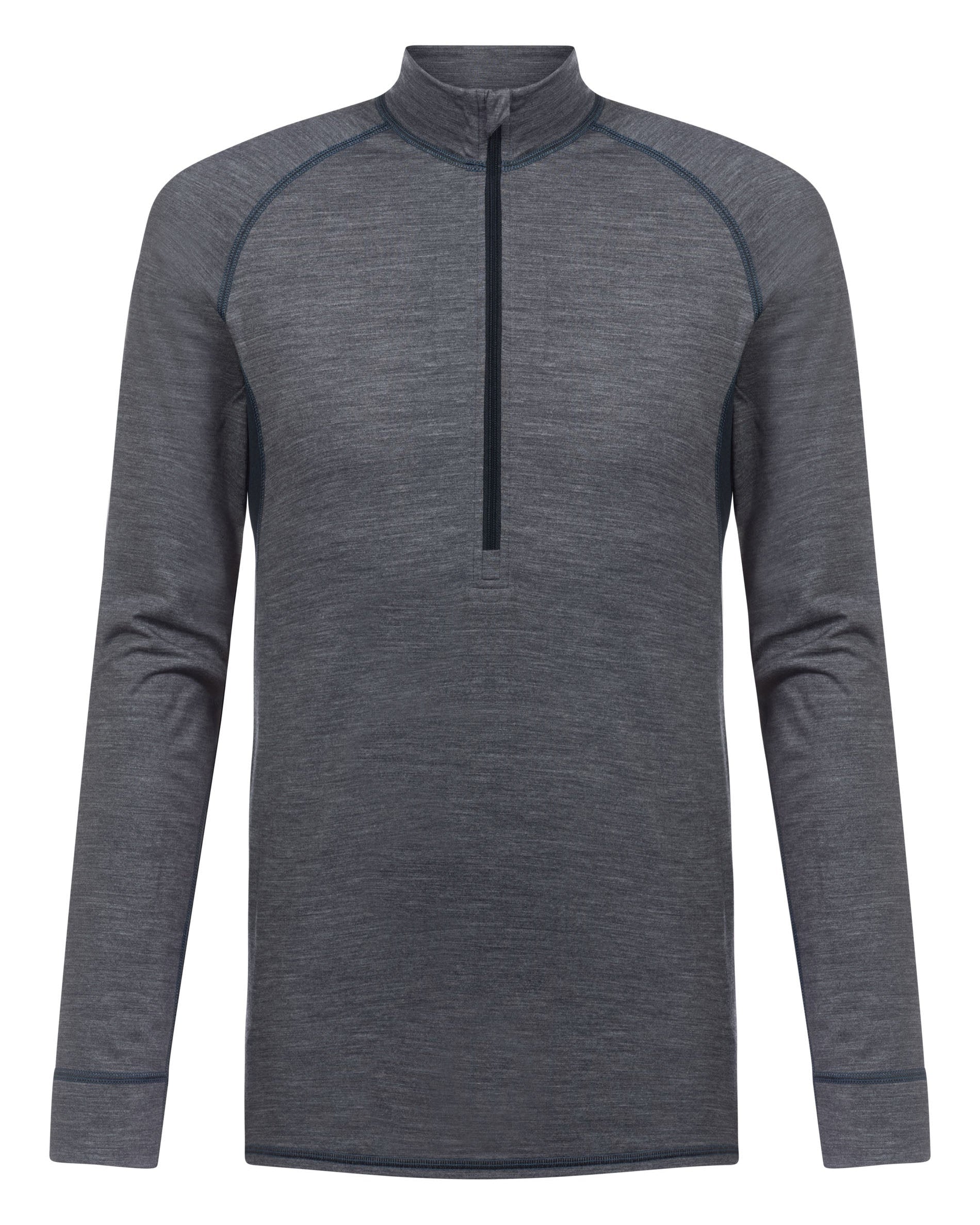 Ullundertøy herre genser med hals trøye ull virgin wool, Prfrmnc+ Mey grå, Frilin undertøy norge menn