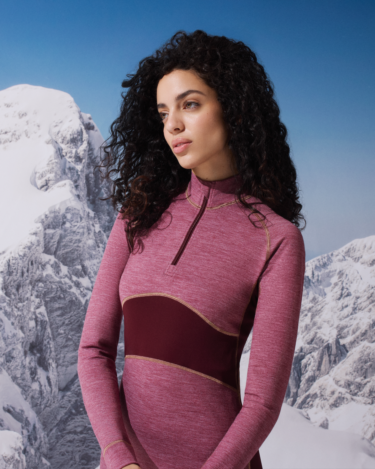 Ullundertøy genser med hals, glidelås zipper, ull virgin wool Prfrmnc+ Mey, Frilin undertøy norge dame