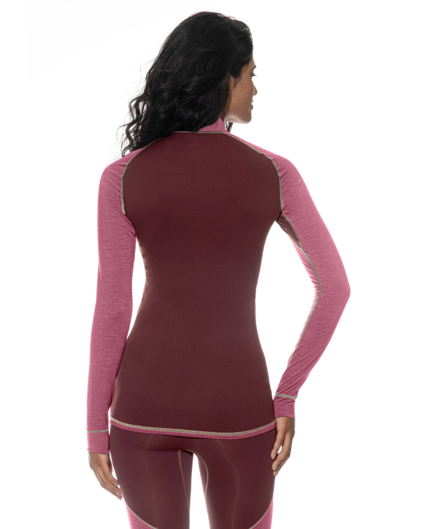 Ullundertøy genser med hals, glidelås zipper, ull virgin wool Prfrmnc+ Mey, Frilin undertøy norge dame